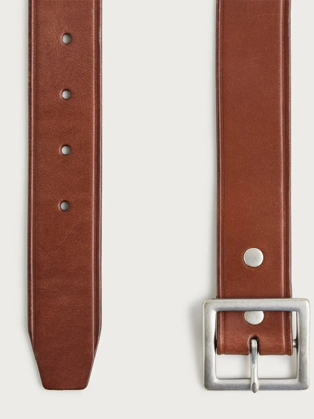 Wallace & Barnes Italian leather belt with square brass buckle